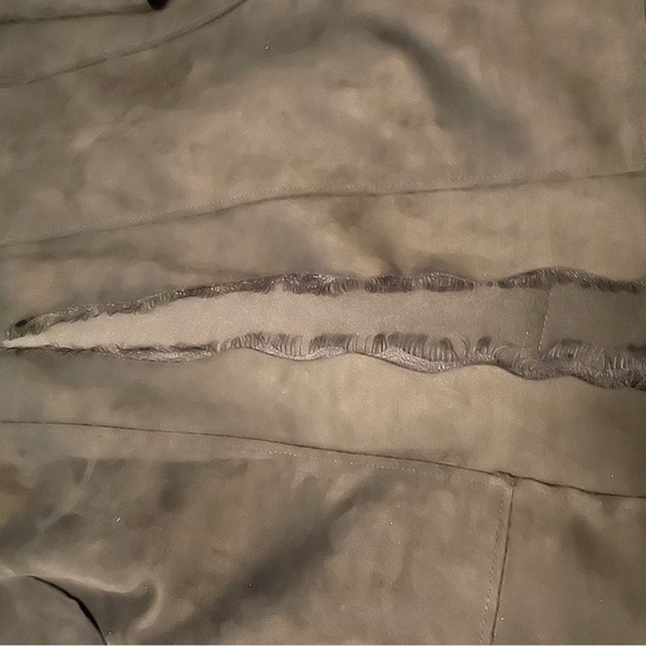 CATHERINE Malandrino Women’s Black Open Drape Cardigan- Size Large Faux Suede - Picture 10 of 10